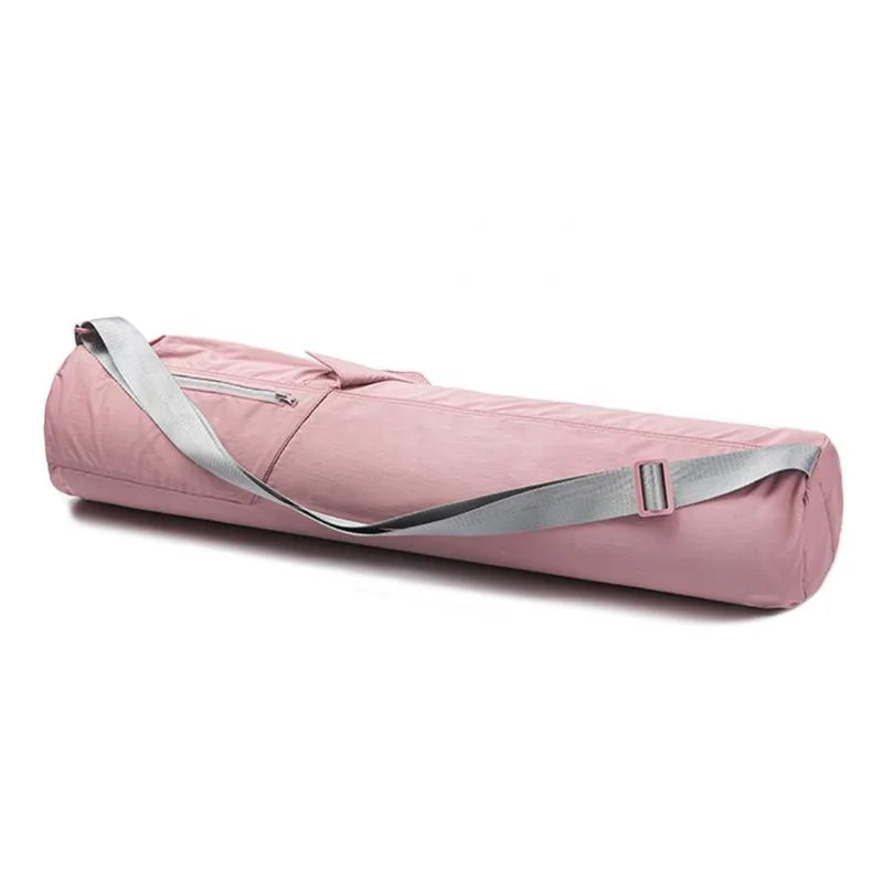 Pink Polyester Yoga Mat Carrying Pack X-Cross Reinforce Handle Sling Sport Bag Yoga Bag