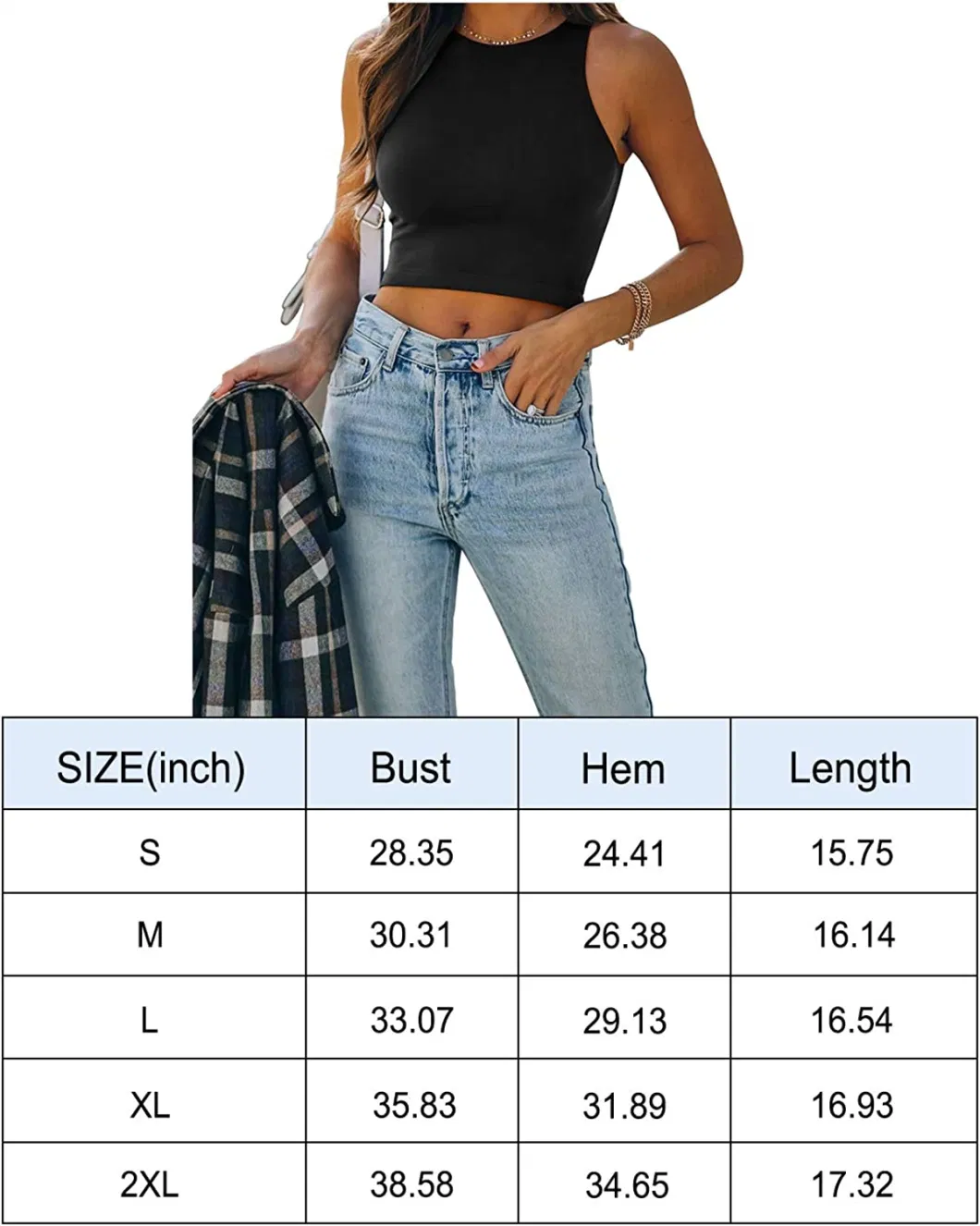 Premium Ultra Soft Woman Fitted Sleeveless Custom Tanktop Crop Top Sport Wear Blanks Clothing Available for ODM OEM Private Label