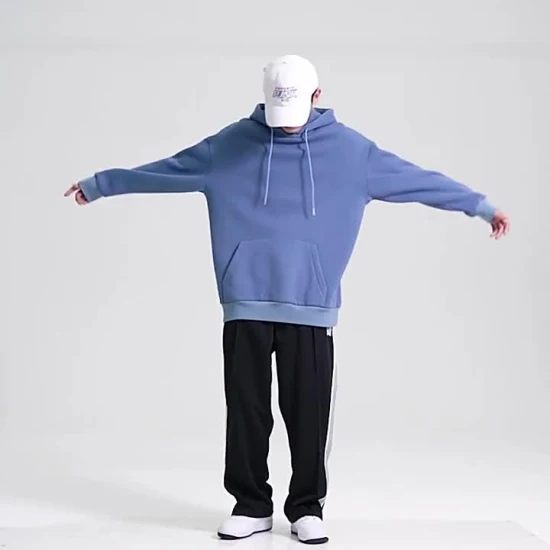 Sweats à capuche avec logo imprimé personnalisé pour hommes, sweat à capuche en coton blanc uni en molleton d'hiver