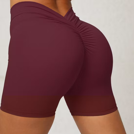 Collants de compression taille haute, pantalon de levage des fesses, vêtements de sport, leggings push-up pour femmes, pantalon de yoga froissé dans le dos, durable et confortable